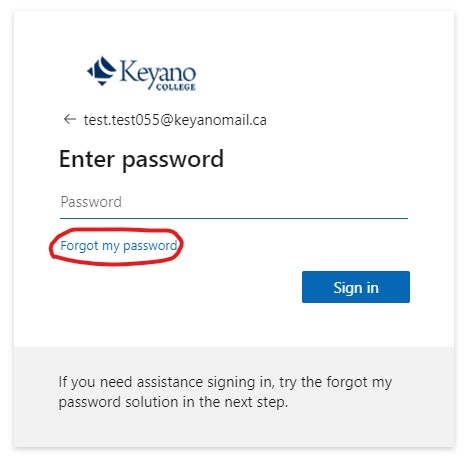Click on Forgot password
