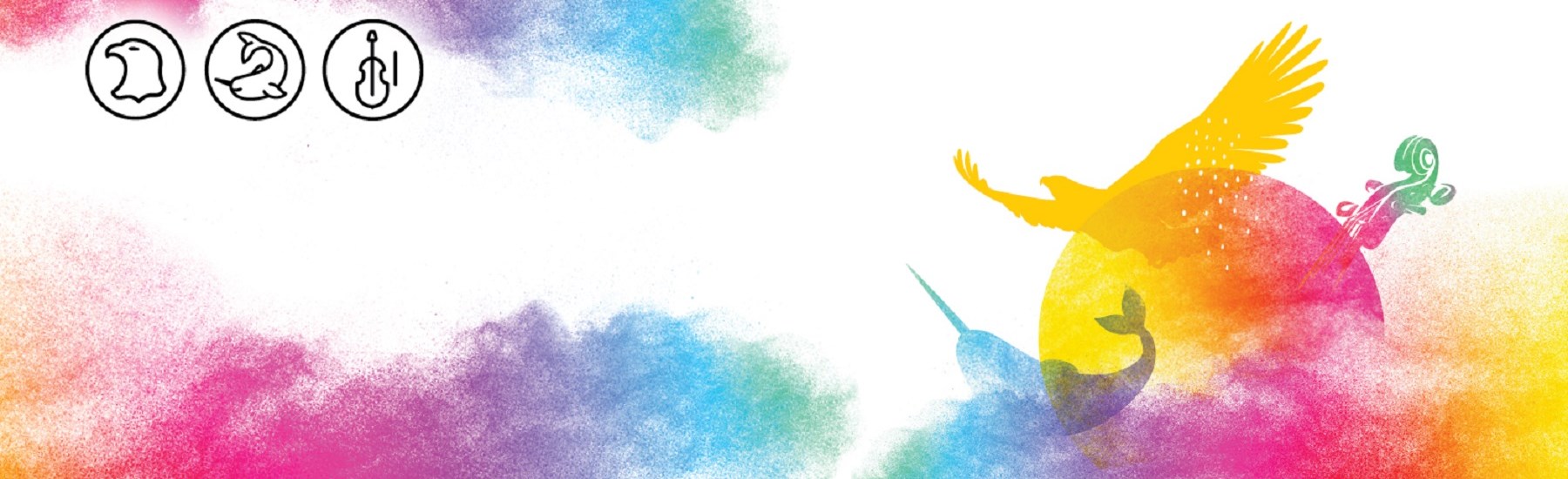 abstract indigenous style images in rainbow