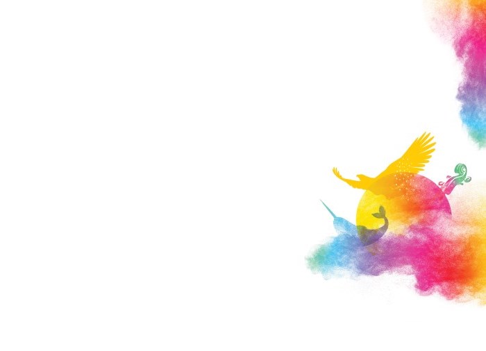abstract indigenous style images in rainbow