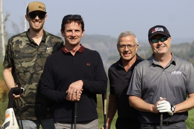 group of sponsors at golf tournament
