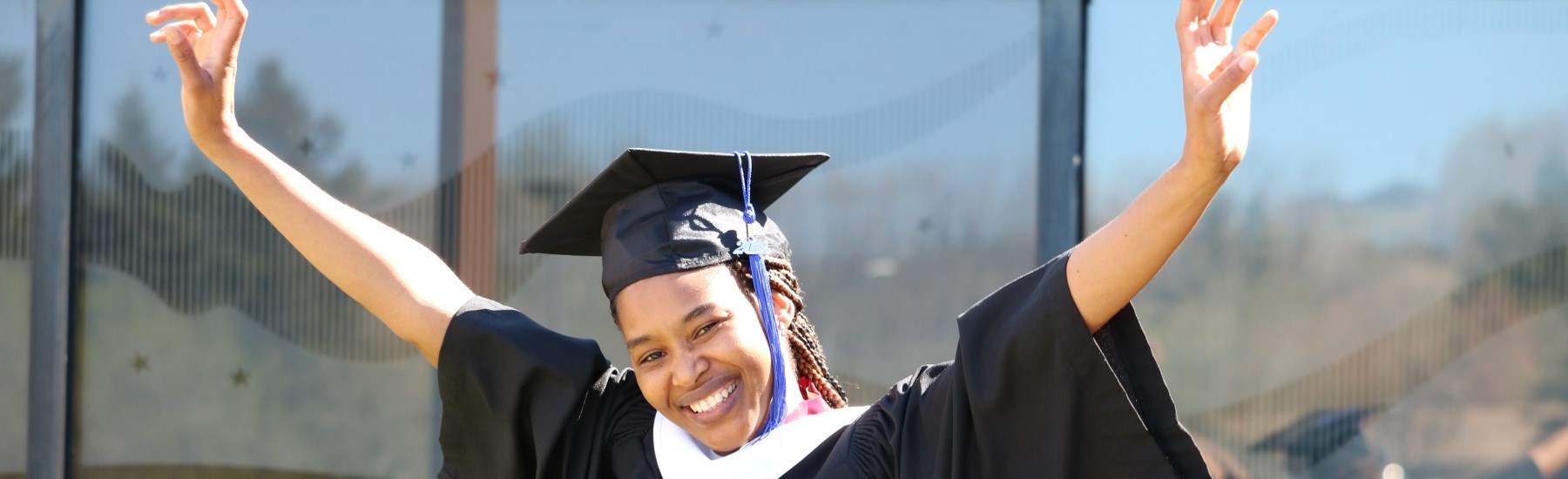 graduate celebrating 