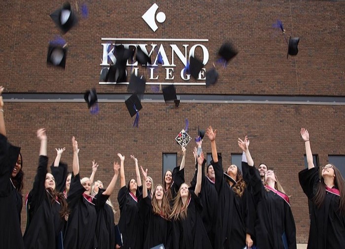 grads throwing caps