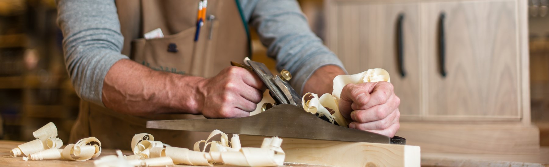 carpenter works in a shop