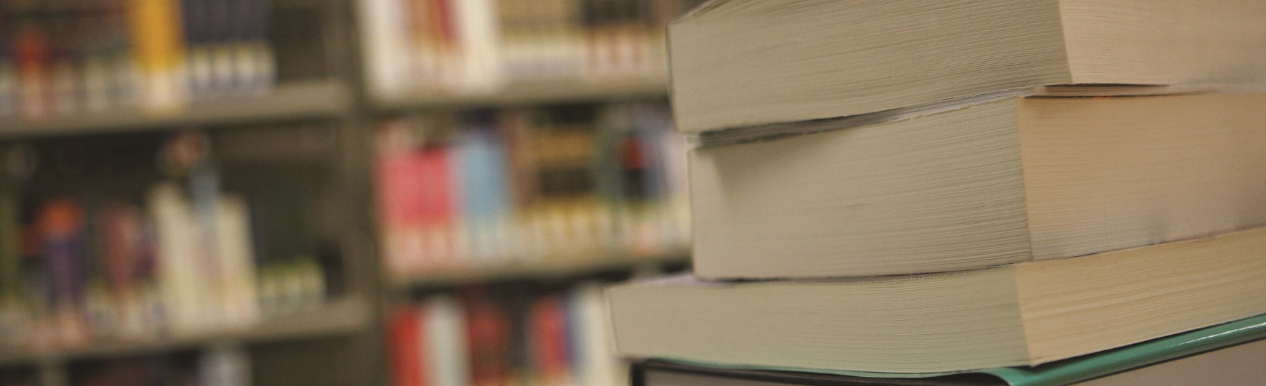 stack of library books