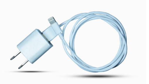 White Apple charging cable