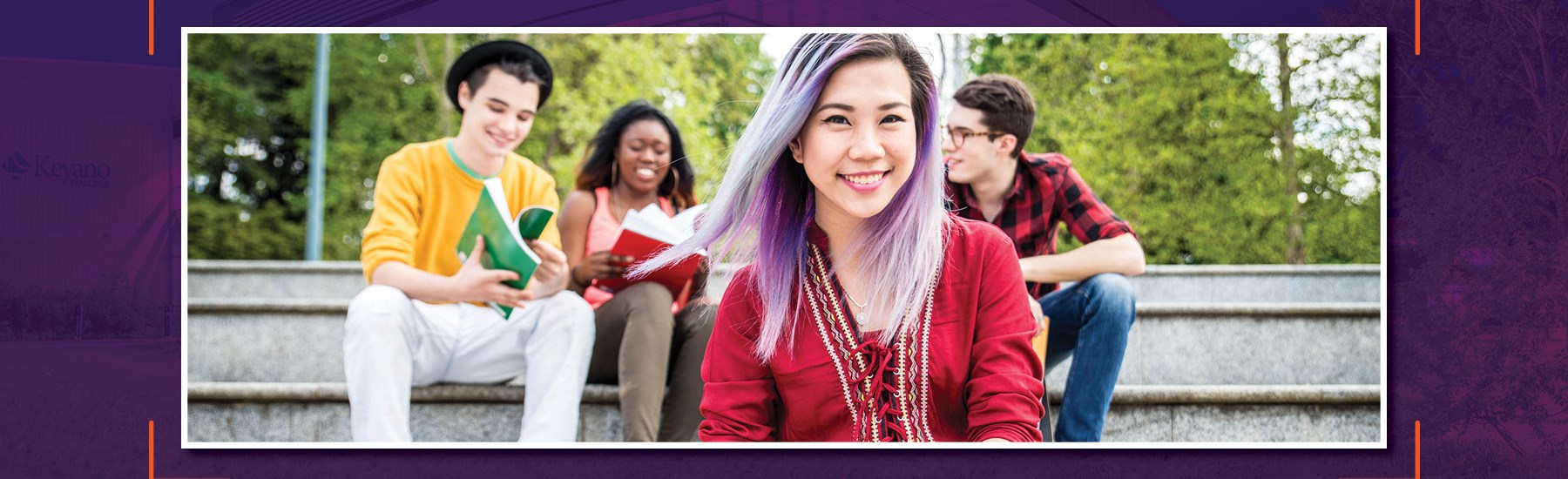 students sitting smiling