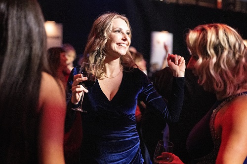 women dancing at gala