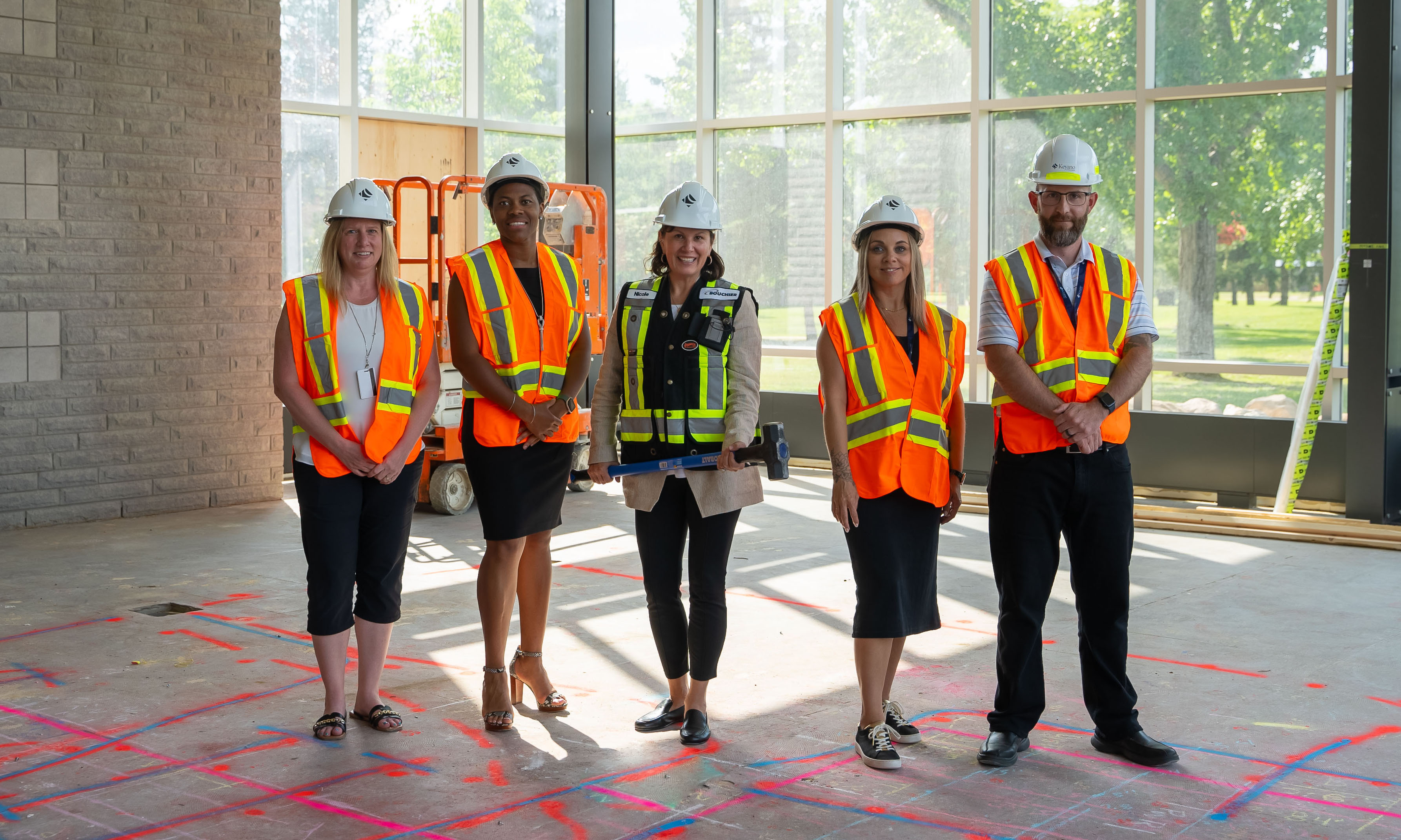Jennifer Moore, Sandra Efu, Nicole Bouchier, Chantal Beaver and Brandon Fleury