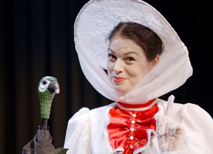 Actress dressed as Mary Poppins