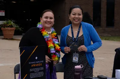 Iveta and Paula smiling for picture