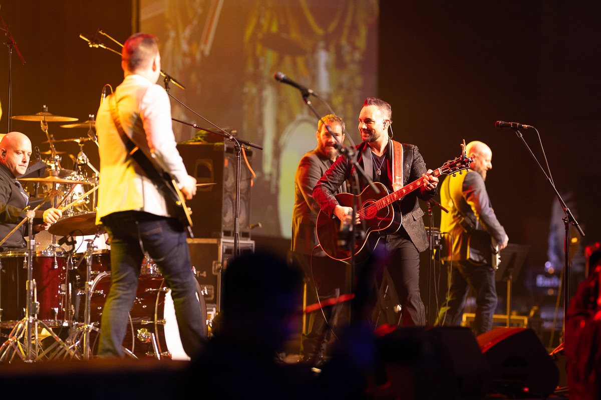 The Trooper performing on stage