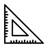 Triangular ruler icon