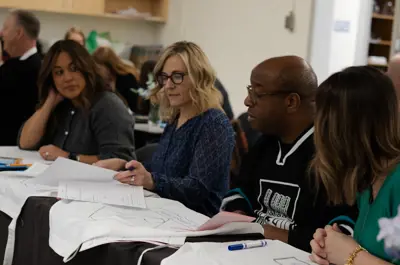 Students discussing about the work